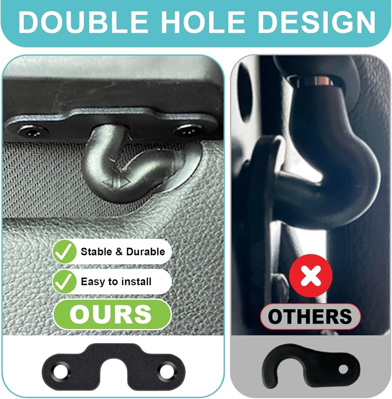 Supuse Sun Visor Repair Kit for Jeep, Heavy Duty Stainless Steel Visor Clips Compatible with Jeep Wrangler JK 2018 / JL 2018-2024 / Gladiator JT 2020-2024 (Round 1) - Image 5